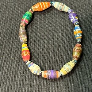 Colorful Paper Bead Bracelet